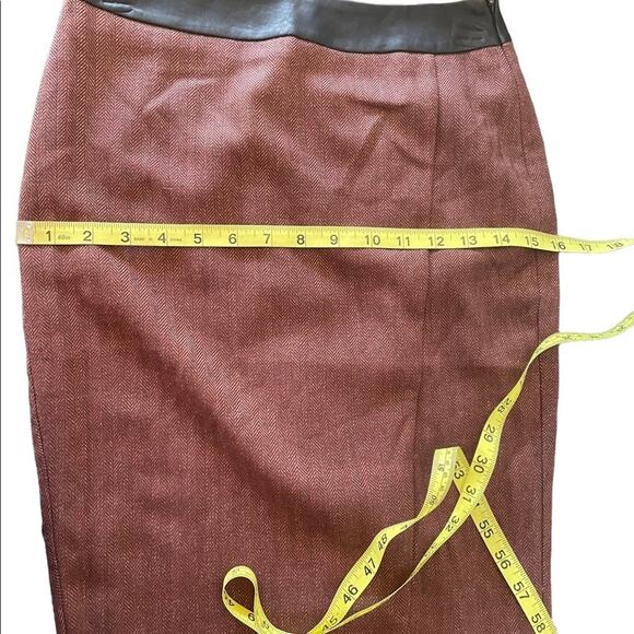 NWT The Limited Maroon midi fitted pencil skirt size 00P - Picture 9 of 14